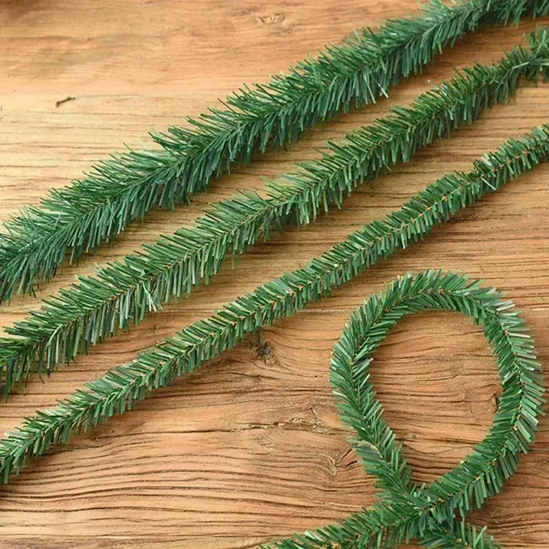 5.5m Christmas Garland Artificial Rattan for Home Christmas Decoration Xmas Tree Ornaments New Year Outdoor Indoor DIY Decor