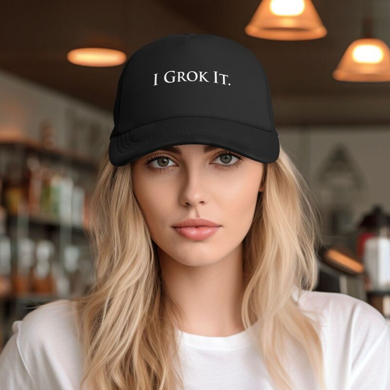 I Grok It AI-gorras de béisbol divertidas para adultos, sombreros de malla ajustables, gorras de moda