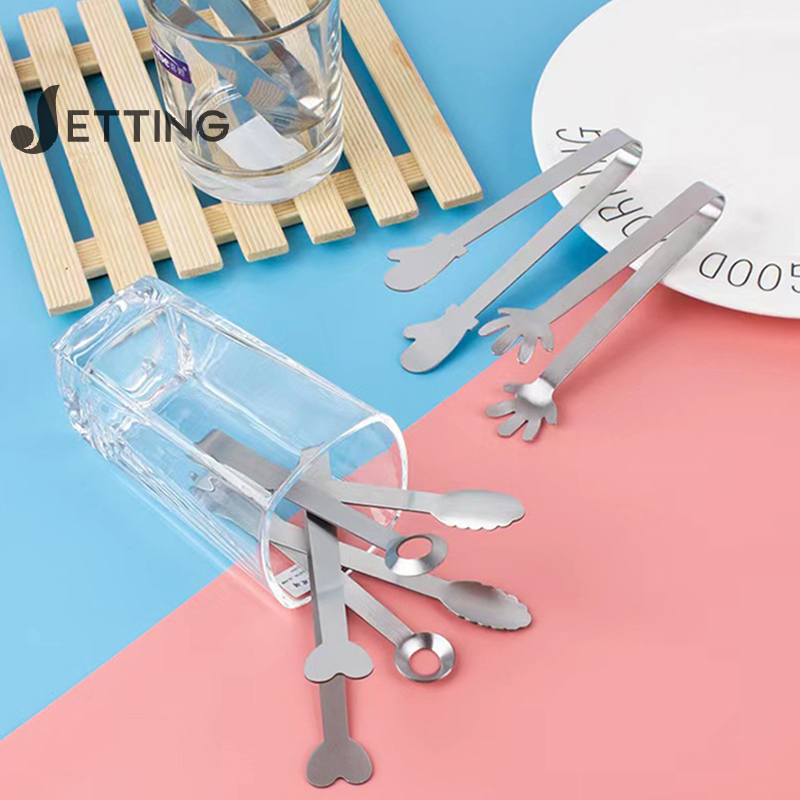 1Pc Stainless Steel Food Clip Ice Clip Bread Clip Party Buffets Tongs Portable Outdoor BBQ Ice Cream Tool Clip Home Kitchen Tool