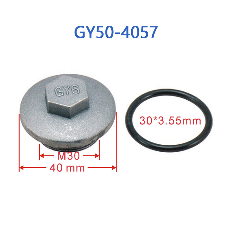 GY50-4057 GY6 50cc tutup Filter minyak untuk GY6 50cc 4 tak skuter Cina Moped 1P39QMB mesin