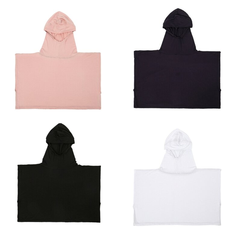 Pañuelo para cabeza para mujer, Hijab con capucha Color sólido, turbante elástico para mujer, envío directo