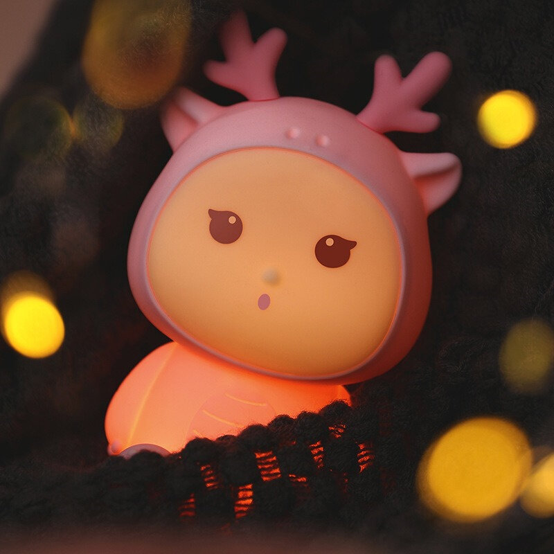 Luz nocturna de silicona de dragón chino para niños, lámpara ambiental de dormitorio, regalo creativo, juguetes para aliviar el estrés, novedad