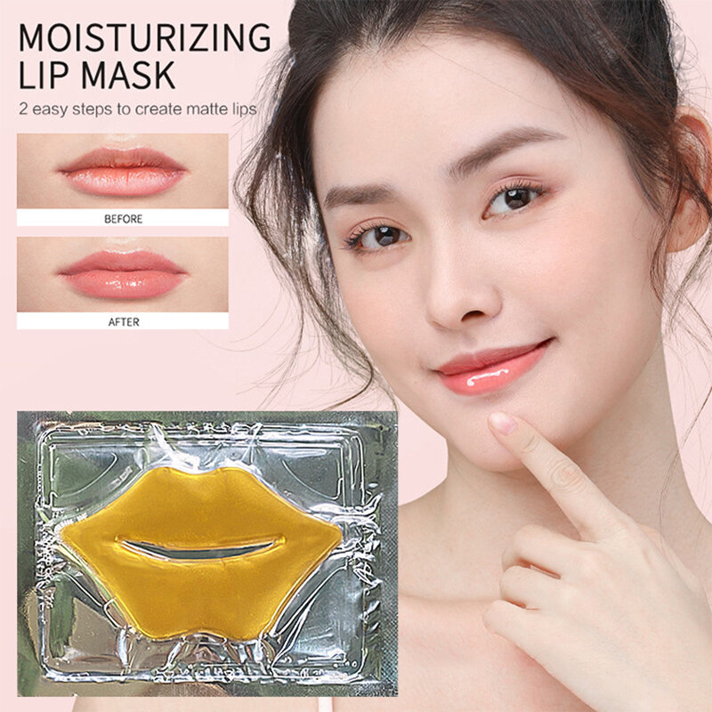 Lip Mask Crystal Collagen Anti-Ageing Pad Lips Masks Peel Off Moisturizing Gel Patch Lips Care Beauty Health Skin Care Product