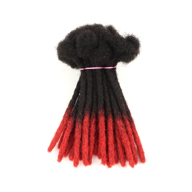 さまざまな色のかぎ針編みのヘアエクステンション,手作りの人工ドレッドヘア,12インチ