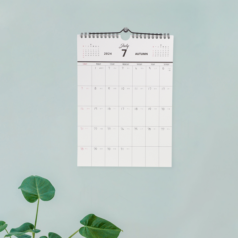 Calendarios de escritorio de encuadernación en espiral, calendarios de escritorio de pared mensuales, citas, escritorio colgante, 2024
