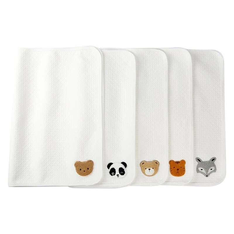 Korean Cartoon Bear Baby Diaper Changing Pad Soft Cotton Waterproof Reusable Newborn Diaper Mat Crib Nappy Changing Mattress Pad