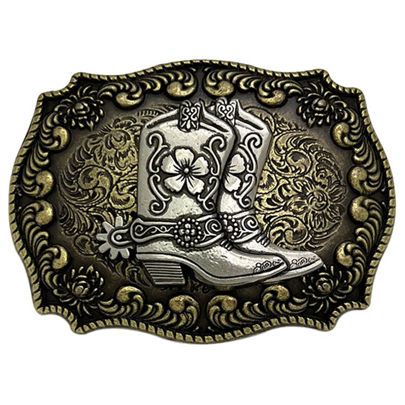 Cheapify – bottes d'équitation florales pour hommes, livraison directe, boucle de ceinture, Cowboy occidental, accessoires de sangle, ceinture