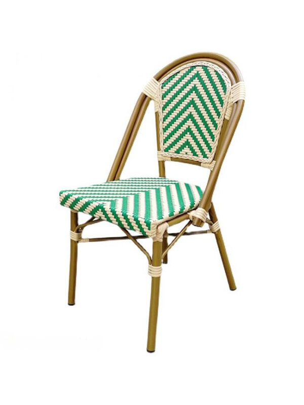 French Dining Chair Cafe Table Chair Nordic Rattan Chair Retro Back Stool Balcony Leisure Rattan Courtyard Outdoor