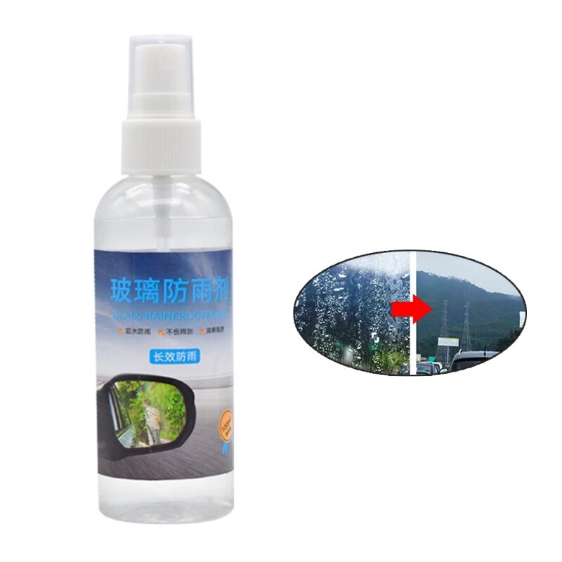Agente limpieza vidrio antivaho/agente impermeable, aerosol recubrimiento hidrofóbico para parabrisas coche, agente