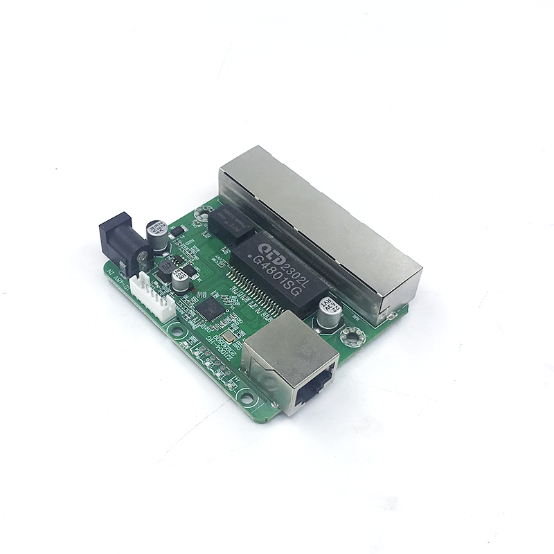 Mini PCBA Módulo de interruptor Industrial de 6 puertos, interruptor de 10/100Mbps, 12V-48V