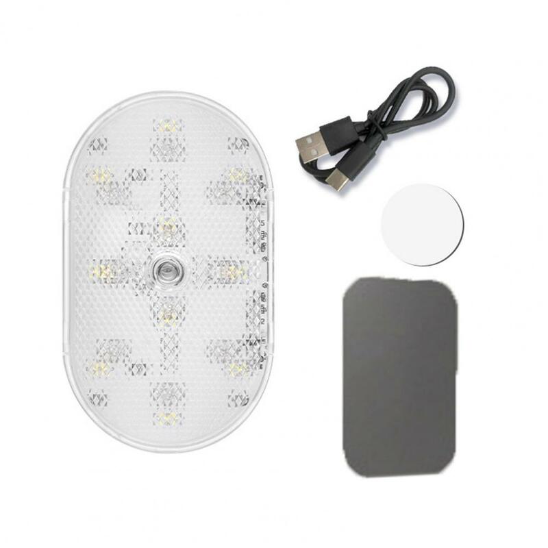 Interior do carro USB recarregável LED Light, lâmpada de leitura com sensor de movimento, Auto ON, OFF iluminação ambiente, 7 cores Design