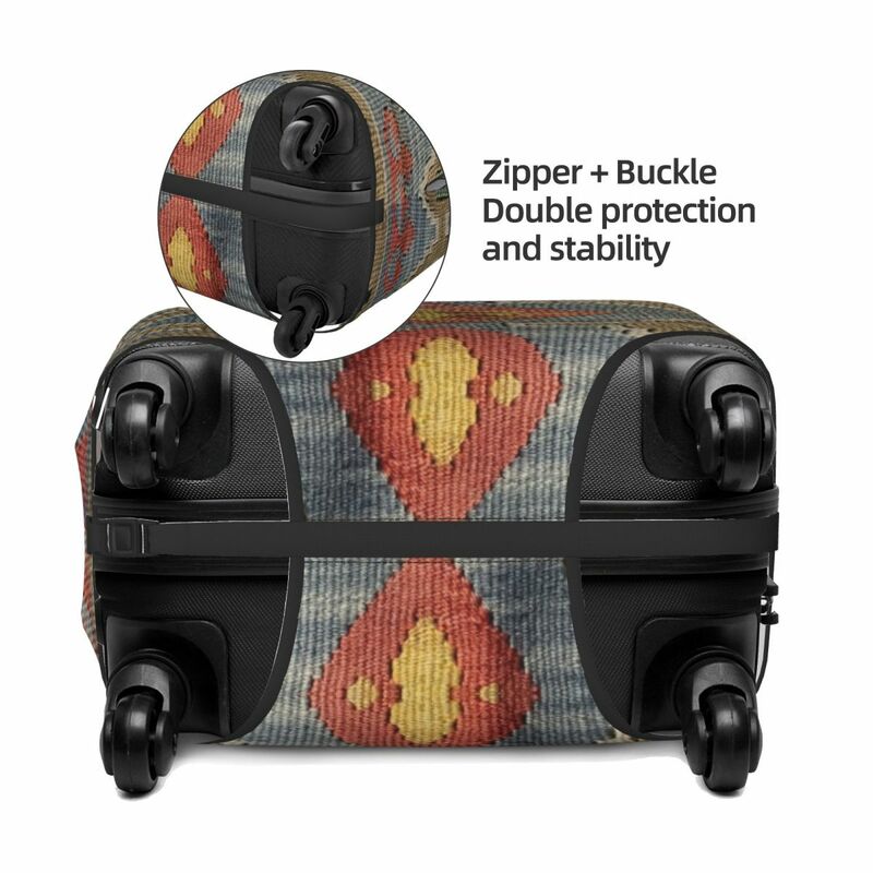 Navaho Weave Turkish Ethnic Kilim Suitcase Cover, a prueba de polvo, Vintage persa antigua Tribal, fundas de equipaje de viaje para 18-32 pulgadas