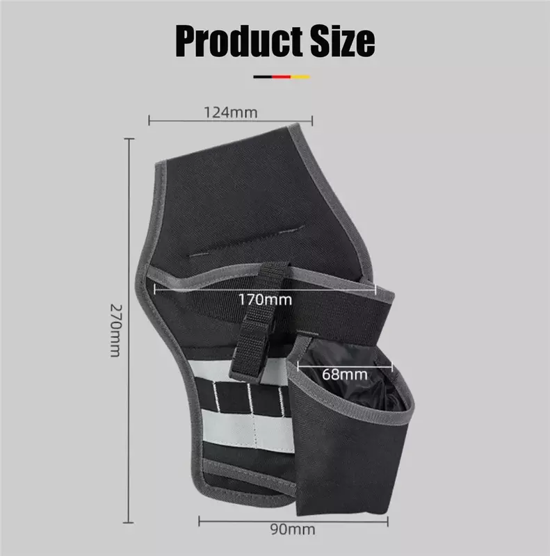 Portable Cordless Drill Holder Drill Cordless Screwdriver Tool Belt Pouch for Electrician Carpenters Builders Durable Canvas