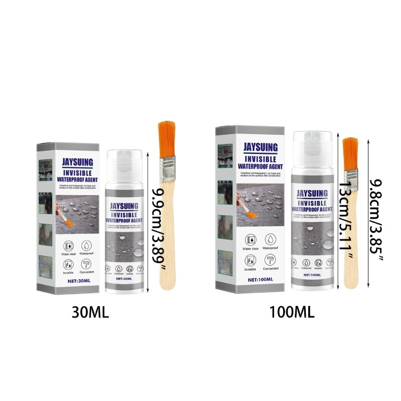 Invisible Waterproofing Agent Isolation Sealant Emulsion 30/100ml Long lasting Agent for Bathrooms Walls Tiles Roof