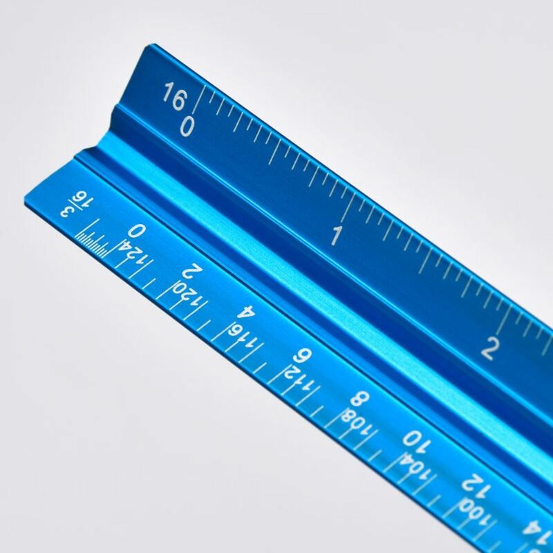 Metal Scale Ruler Stationery Technical Ruler Multi-color Measuring Tools for Student Architect Engineer