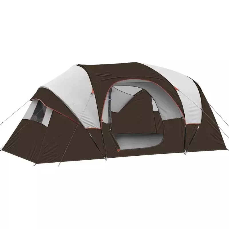 Палатка HIKERGARDEN туристическая на 10 человек, портативная семейная палатка для кемпинга, легкая в установке, с защитой от ветра, тканевая купольная палатка для активного отдыха, походов, B