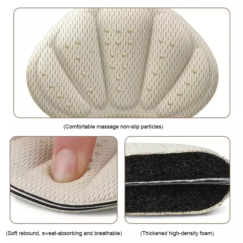 Heel Stickers Sneakers Heel Protection Pads Pain Relief Shoe Size Reducer Half Cushion Heel Inserts T-Shaped Shoe Foot Care Pad