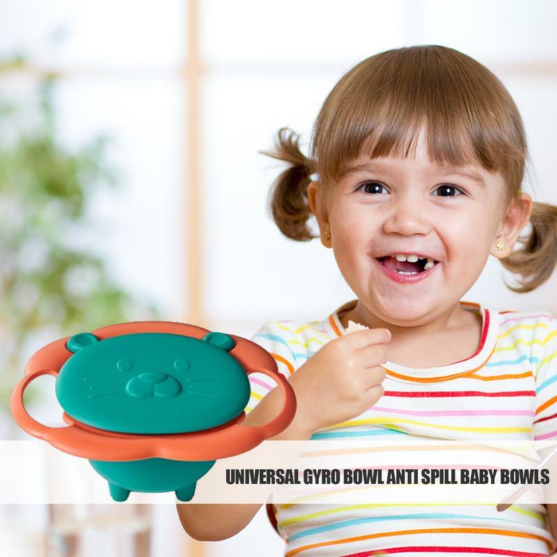 유출 방지 유아용 부드러운 그릇, 유출 방지 다이닝, 어린이 여아용 재미있는 유아 그릇