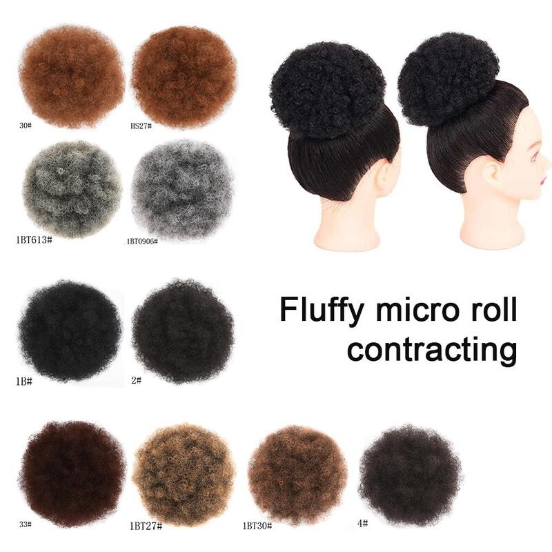 Африканские вьющиеся волосы размер гусеница волосы Взрывная головка пушистые микро вьющиеся волосы парик черные женские волосы