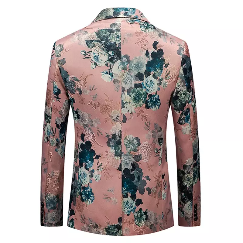 Plyesxale New Arrival Fashion Print Blazers For Men Slim Fit Wedding Prom Singers Blazer Costume Casual Blazer Suit Jacket Q1502