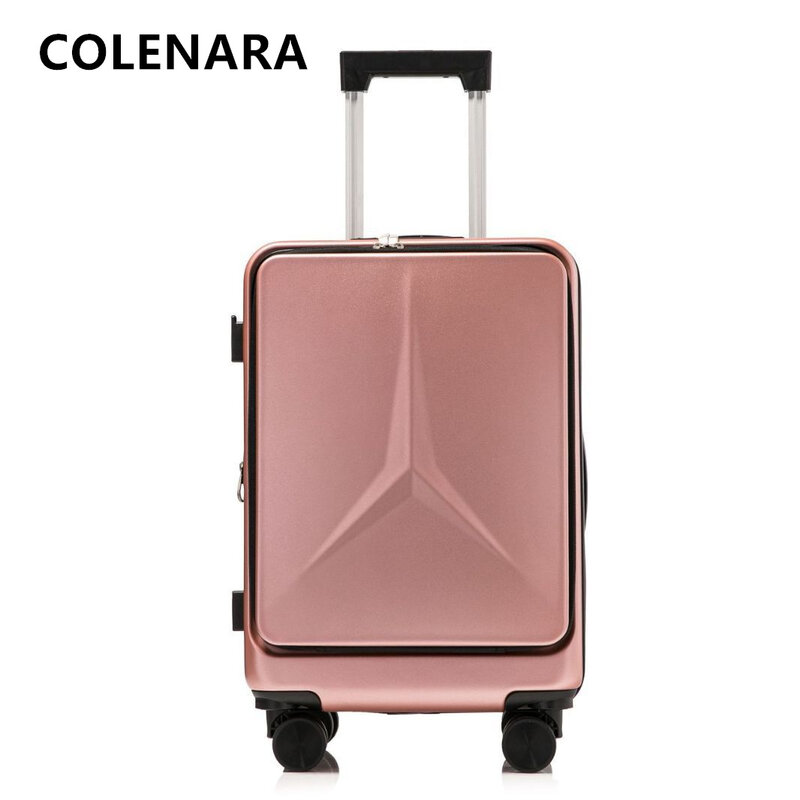 Colenara กระเป๋าเดินทางสำหรับผู้ชาย, กระเป๋าเดินทางล้อลากเปิดด้านหน้าใหม่กระเป๋าเดินทาง20 "24นิ้ว