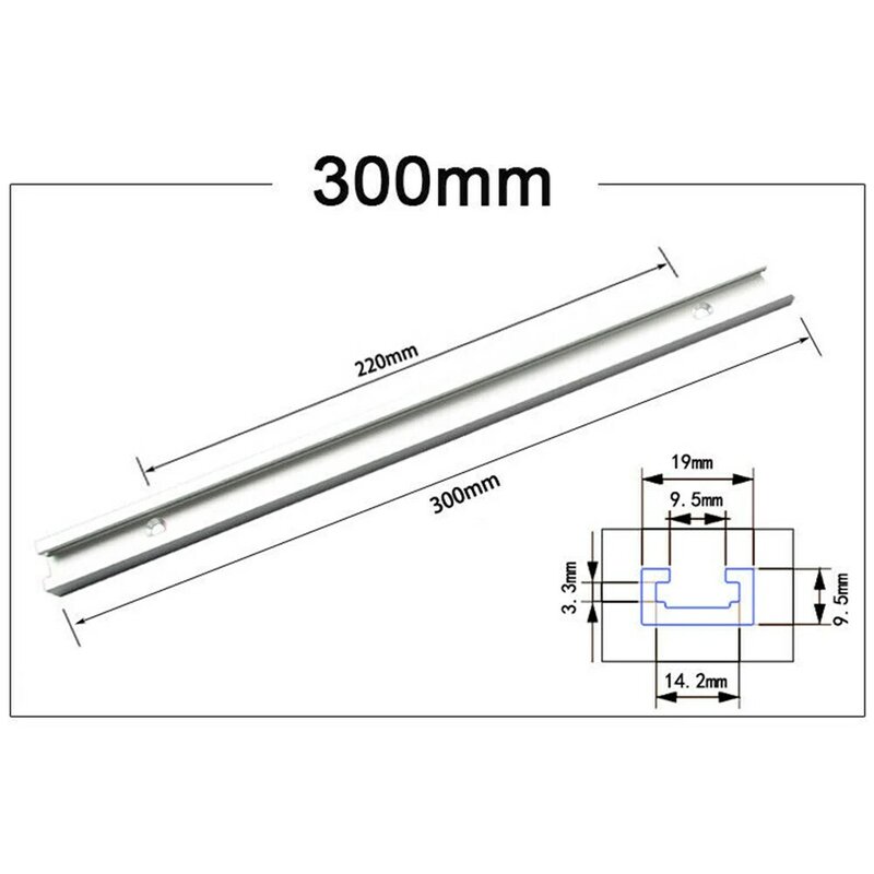 1PCS Aluminium Alloy T-track T-slot Miter Track Jig 300-600mm T-Track T-Slot Miter Jig Tools For Woodworking Router