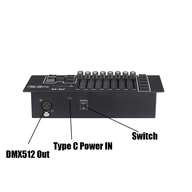 Minicontrolador de llave MA, batería de botón de iluminación, DMX 512, 40 canales, consola de descanso manual, trabajo fácil para iluminación de escenario, luz móvil