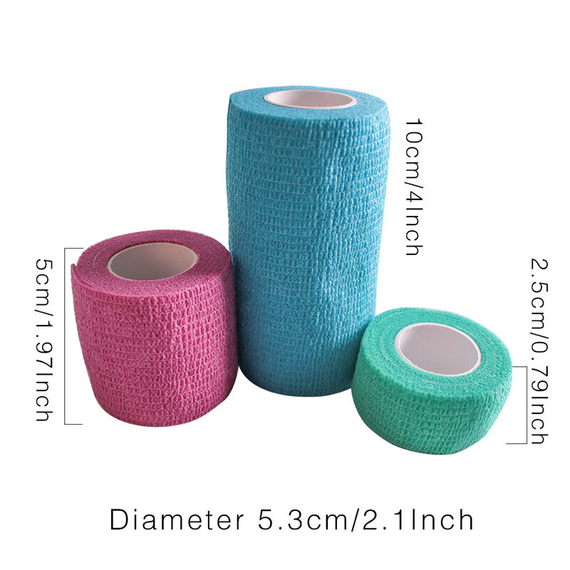 Colorido auto-adesivo elástico bandagem envoltório fita, elastoplast para o joelho, almofadas de apoio, dedo, tornozelo, palma, ombro, esporte, 4.5m, 1 rolo