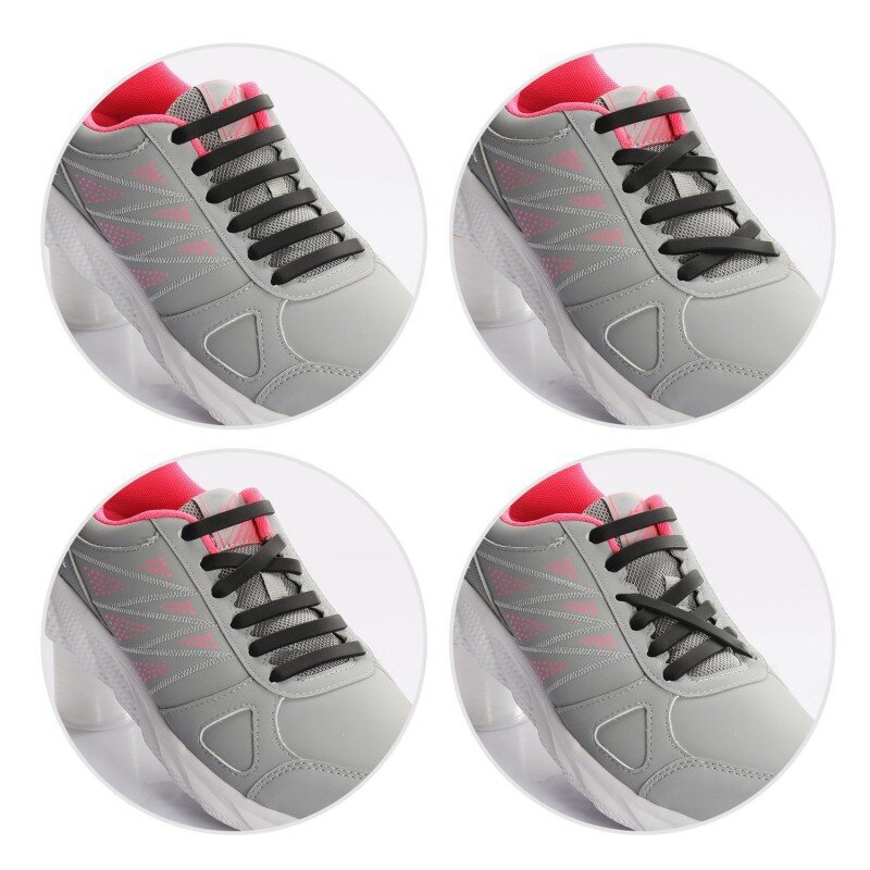 12 pezzi/1 Set lacci elastici senza cravatte lacci per scarpe in Silicone per Sneakers giovani studenti competizione sportiva lacci pigri