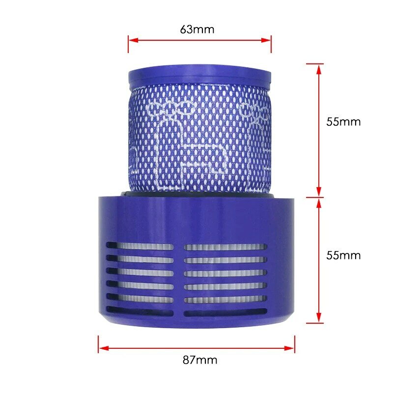 Zmywalny duży filtr jednostka dla Dyson V10 Sv12 Cyclone zwierząt absolutna całkowita czyste bezprzewodowy odkurzacz, wymienić filtr