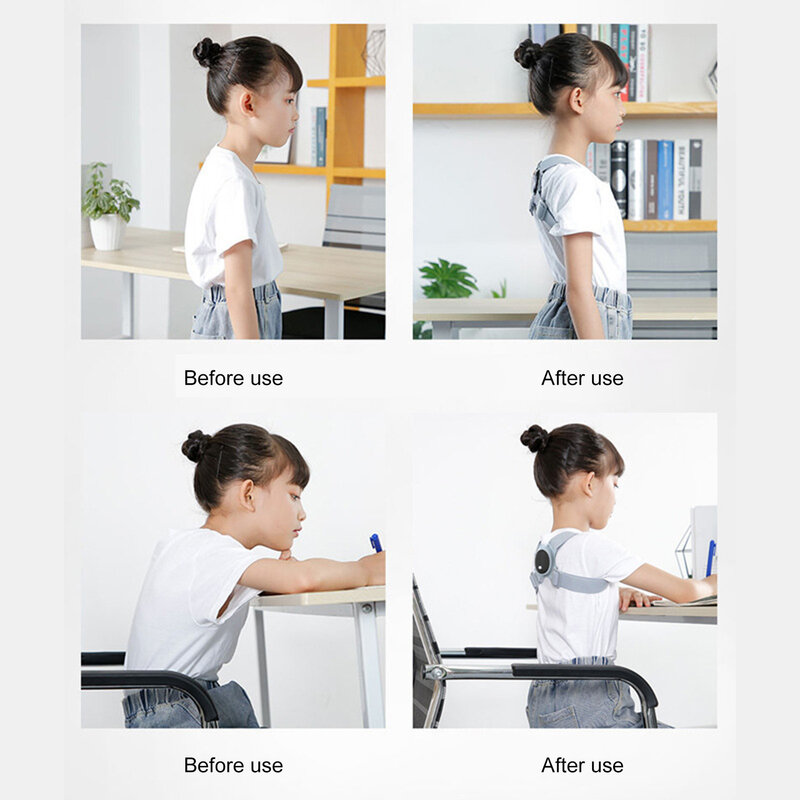 Ration de posture intelligente avec capteur, minuterie numérique, rappel de posture électronique, lisseur pour hommes et femmes, adolescents et enfants