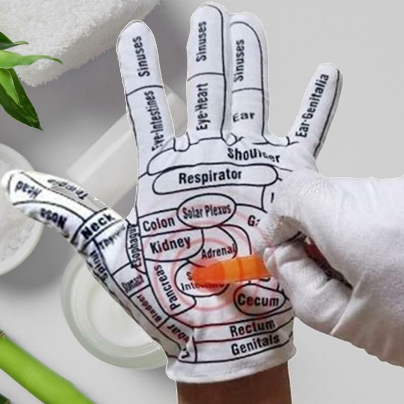 Перчатки для рефлексотерапии с диаграммой рефлексотерапии