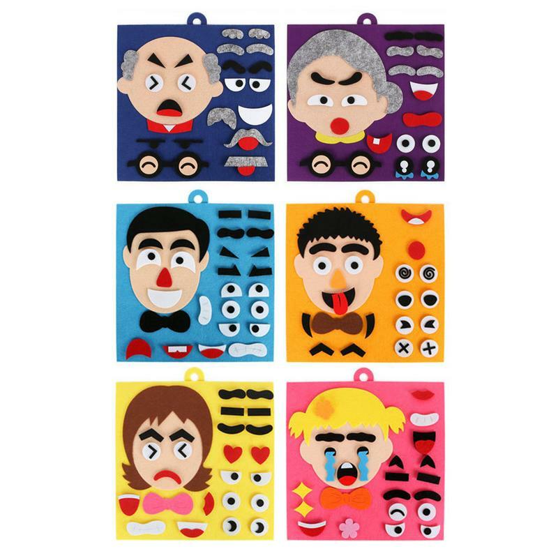6 sztuk/zestaw tworzenie twarzy kreatywnej układanki społeczne emocjonalne zajęcia edukacyjne zabawki wcześnie
