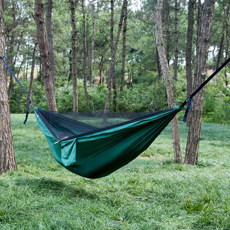 Hamac de Camping en Nylon avec moustiquaire, Portable, avec auvent, imperméable, pour l'extérieur, lit-balançoire
