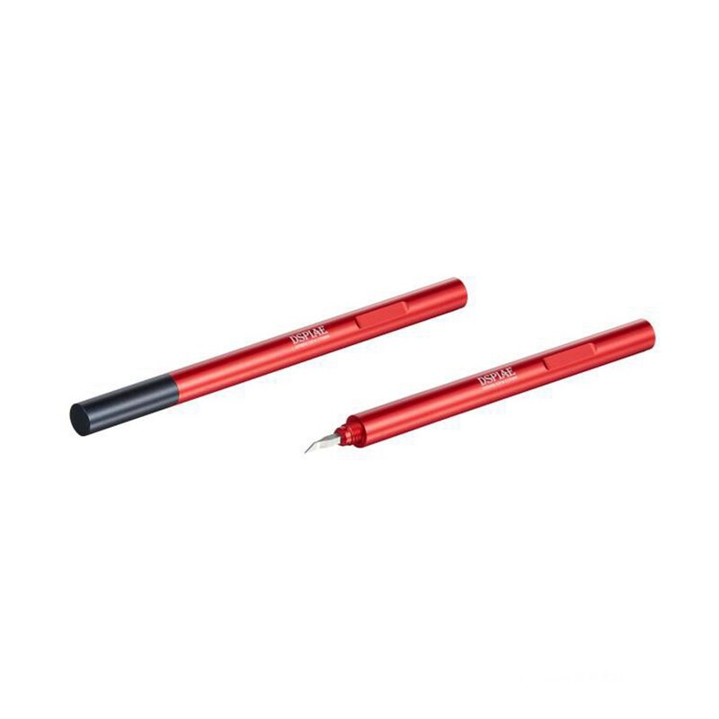 DSPIAE-Juego de combinación de brocas de empuje de CS-PB01, herramientas de mano para manualidades (0,1, 0,15, 0,3, 0,5, 1,0) MM, Rojo