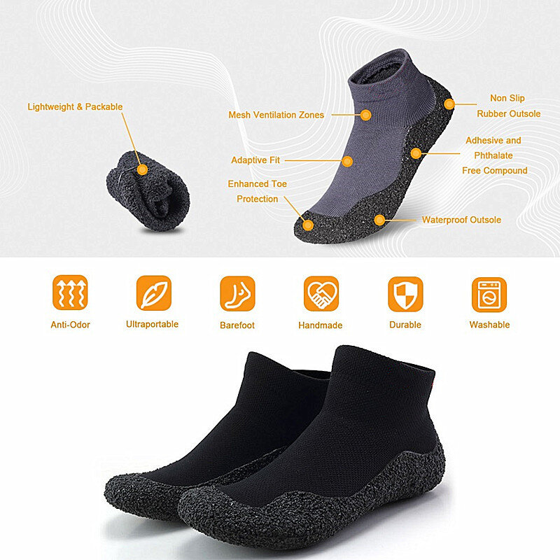 Calcetines de Yoga antideslizantes de silicona para hombres y mujeres, calcetines deportivos transpirables, calcetines de suela Invisible para Pilates, playa, natación, zapatos de agua, 1 par