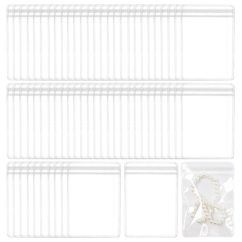 200 Pcs PVC Jewelry Bags Self Seal Jewelry Storage Bags Clear Zipper Lock Bags Sealable Jewelry Storage Bags 2.7X3.9Inch