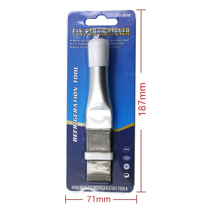 Air Conditioning Fin Condenser Comb Stainless Steel Fin Comb Refrigeration Service Tool Tilting Blade Cleaning Brush