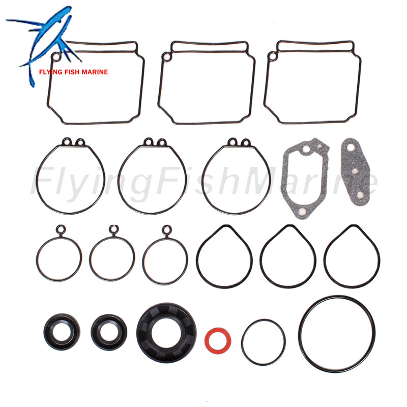 Outboard Motor 6H4-W0001-02/A2 6H4-W0001-01/A1/00 18-4419 18-4407 Power Head Gasket Kits for Yamaha 3 Cylinder 40HP 50HP