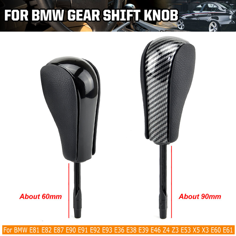 Automatic AT Short Long Gear Stick Car Shift Gear Knob For BMW E81 E82 E87 E90 E91 E92 E93 E36 E38 E39 E46 Z4 Z3 E53 E60 X5 X3