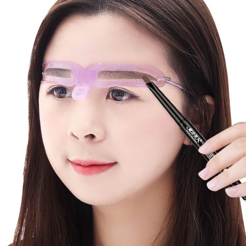 8 Pcs Wenkbrauw Stencil Makeup Shaping Eye Brow Herbruikbare Verstelbare Make-Up Model Template Wenkbrauwen Card Vrouwen Beauty Makeup Tools