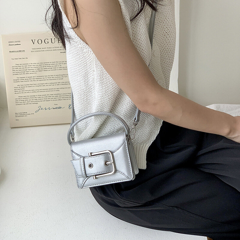 Мини-сумка через плечо, косметичка, модная индивидуальная Новинка 2023, летний трендовый дизайн, текстура из искусственной кожи, универсальная