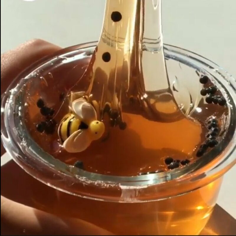 Cristal slime brinquedos limpar mel slime abelha polímero argila modelagem lodo lizun cola lama lodo lodo forma diy brinquedo anti-stress lama