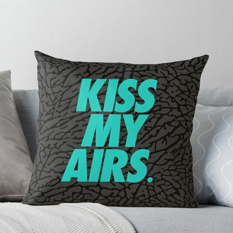 Luxo Capa de Almofada Decorativa para Sala, Almofadas para Dormir, Kiss My Airs x Atmos Throw Pillow