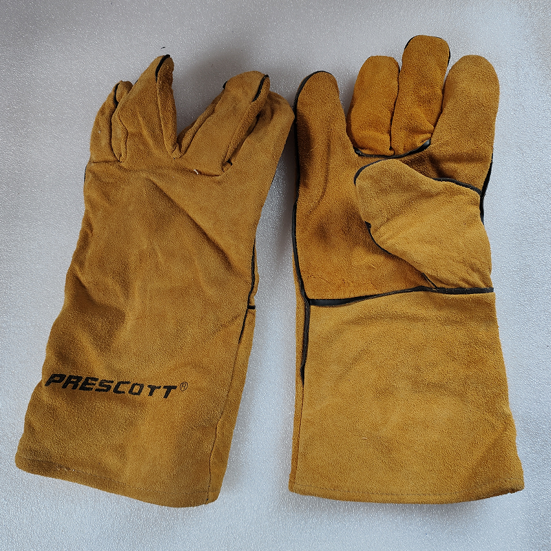 男性用の革製溶接保護手袋,耐熱性,大きく,長い,頑丈,tig mmaアーク,xl