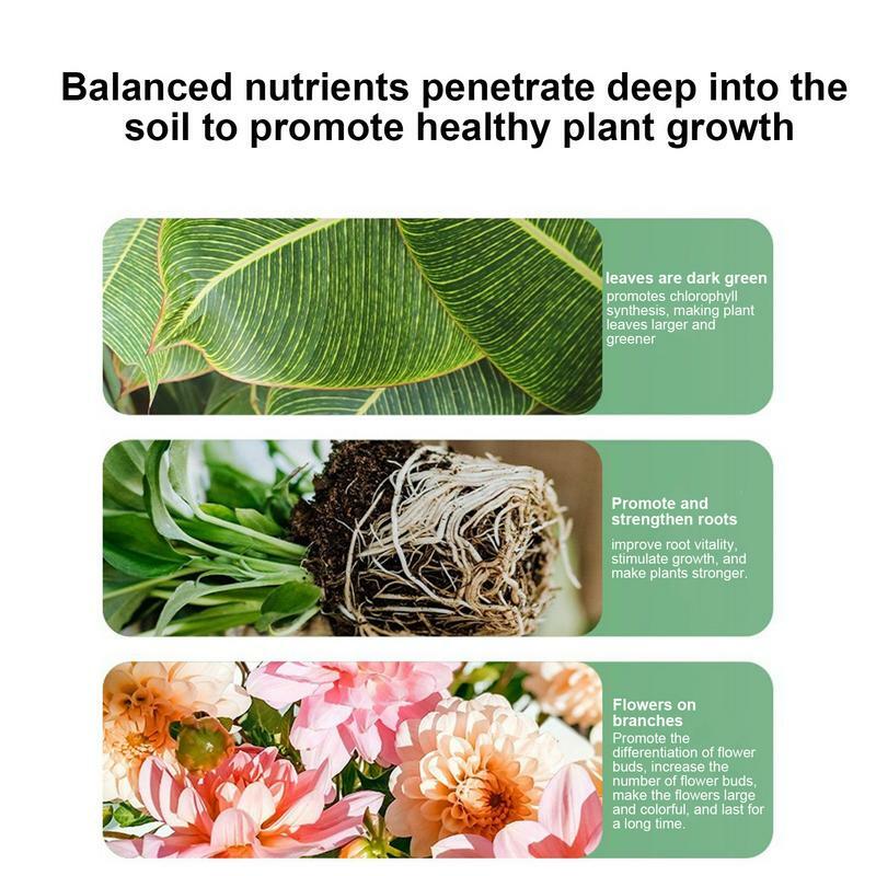 Palitos de fertilizante para plantas, suministros de alimentación para floración y follaje, pinchos de comida para plantas de interior, accesorios de jardín