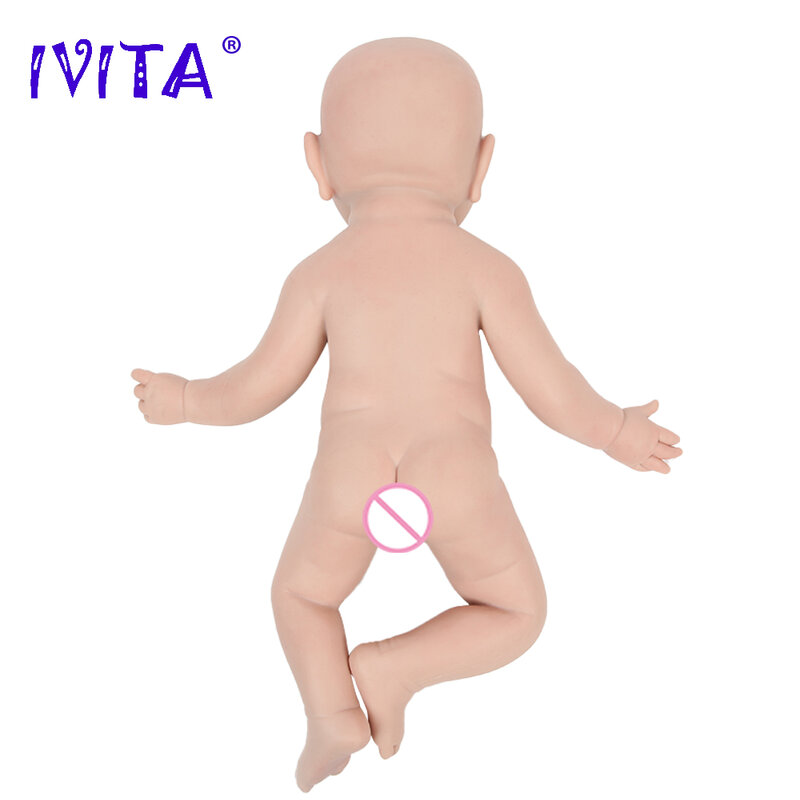 IVITA WG1526 16.92 인치 2.69kg 전신 실리콘 인형, 다시 태어난 아기 인형, 현실적인 소녀 인형, 도색되지 않은 DIY 빈 아기 어린이 장난감