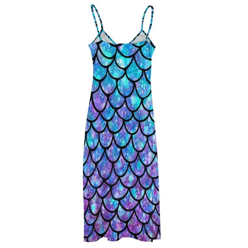 Purples & Blues Mermaid scales Sleeveless Dress luxury woman party dress summer dress women 2023