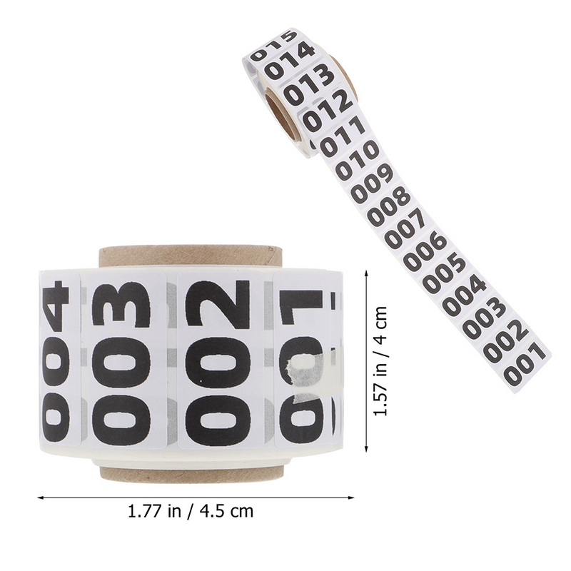 Klebe etiketten aufeinander folgende Nummer Aufkleber rollen schwarze Nummer Inventar Etikett vor nummeriert fortlaufende Nummer Aufkleber