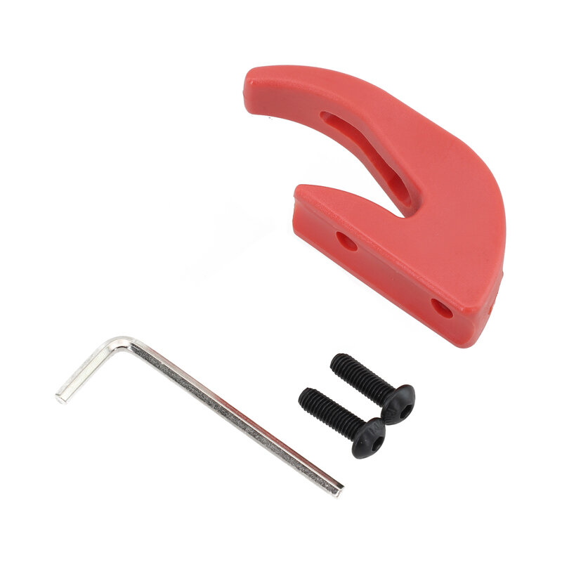 Ganchos de gancho duraderos para patinete, color rojo, monopatín blanco con tornillos, accesorios de llave, artículos deportivos